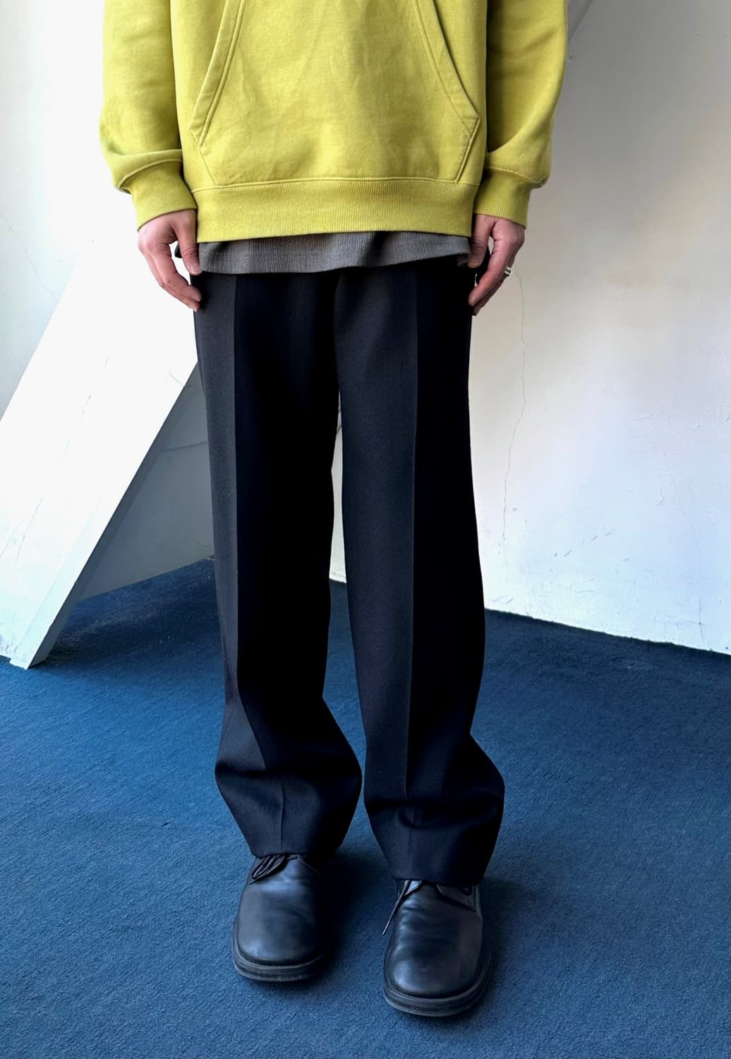 No tuck straight wool trousers 상품이미지5