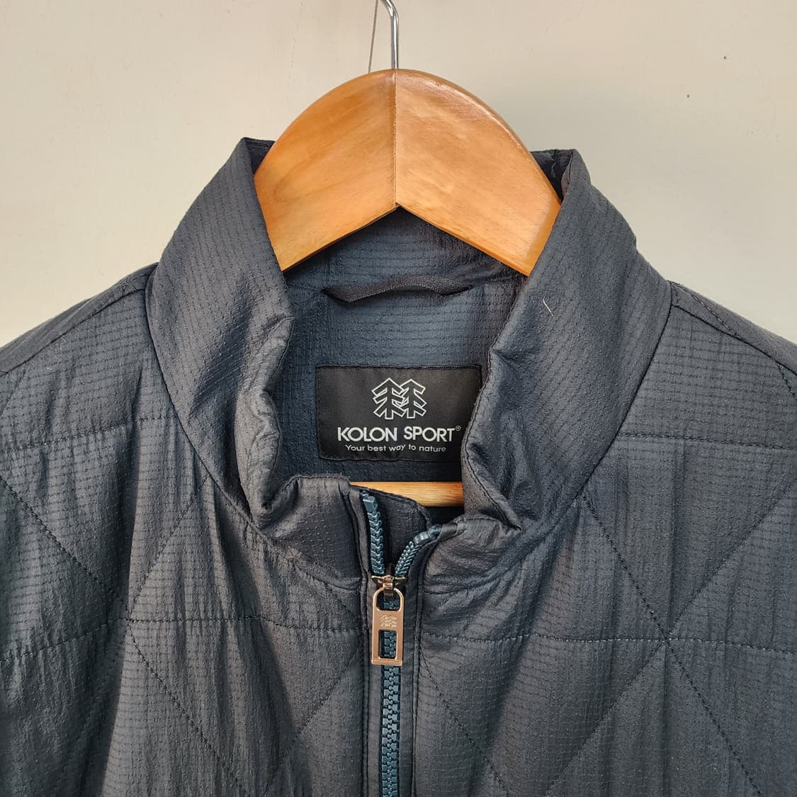 코오롱 스포츠 블랙 다이아 퀼팅 자켓 상품이미지2