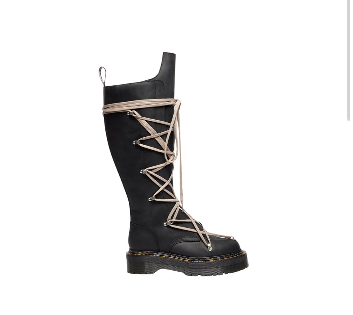 닥터마틴 x 릭 오웬스 1B60 쿼드 솔 펜탈레이스 부츠 블랙 상품이미지1