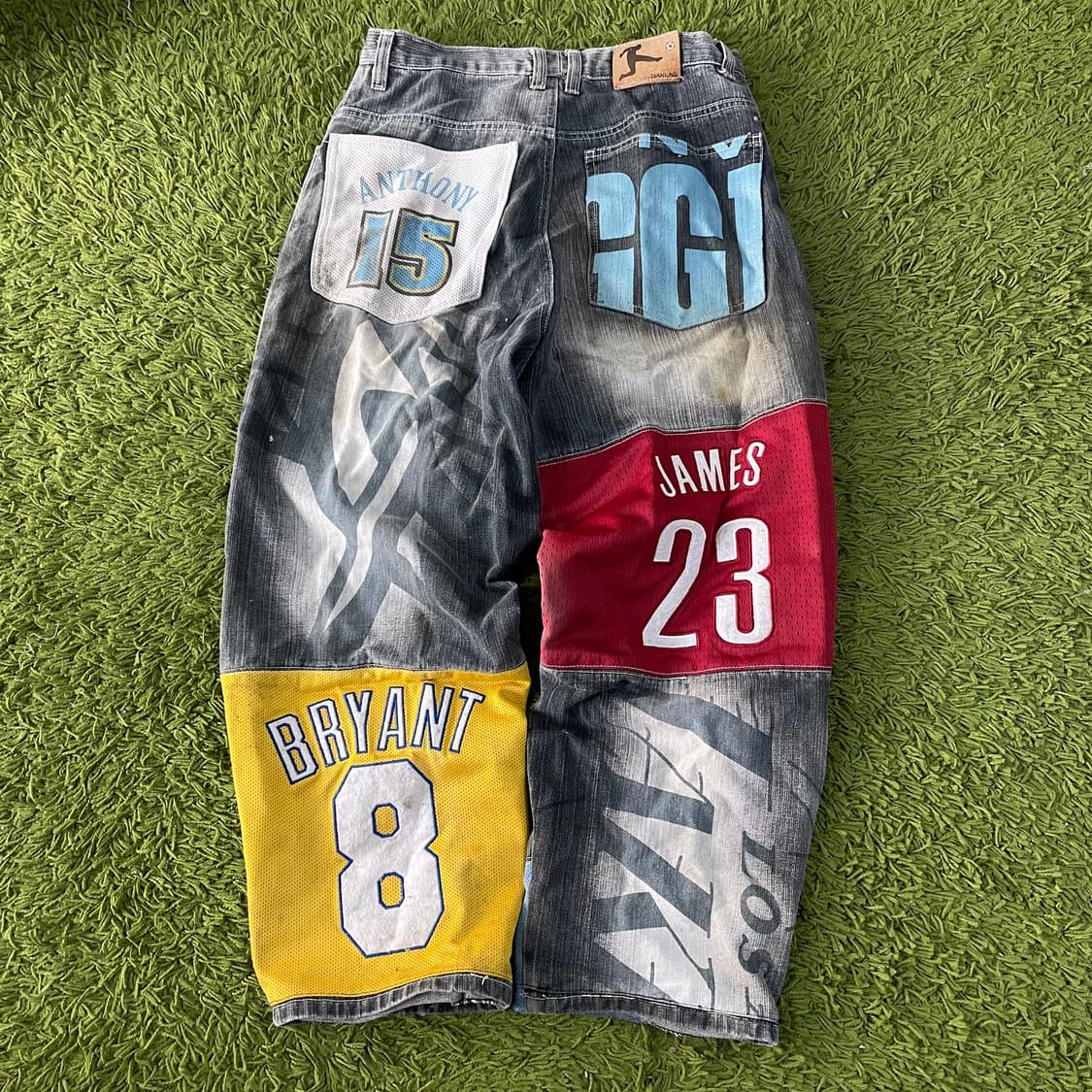 Dianlao nba 팀 패치 데님팬츠 상품이미지4