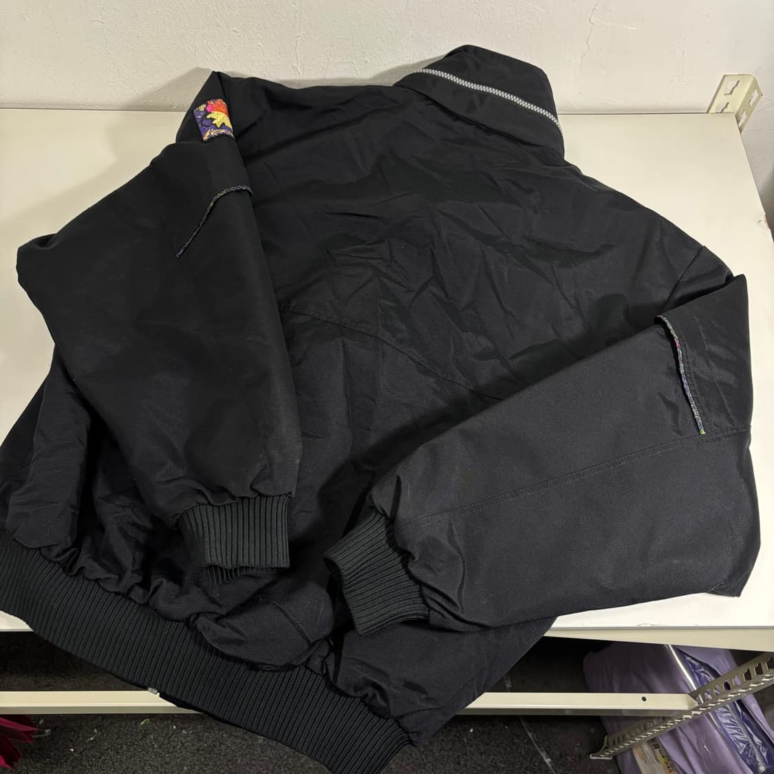 M-L 올드아식스 블랙 가오리오버핏 누빔점퍼 상품이미지3