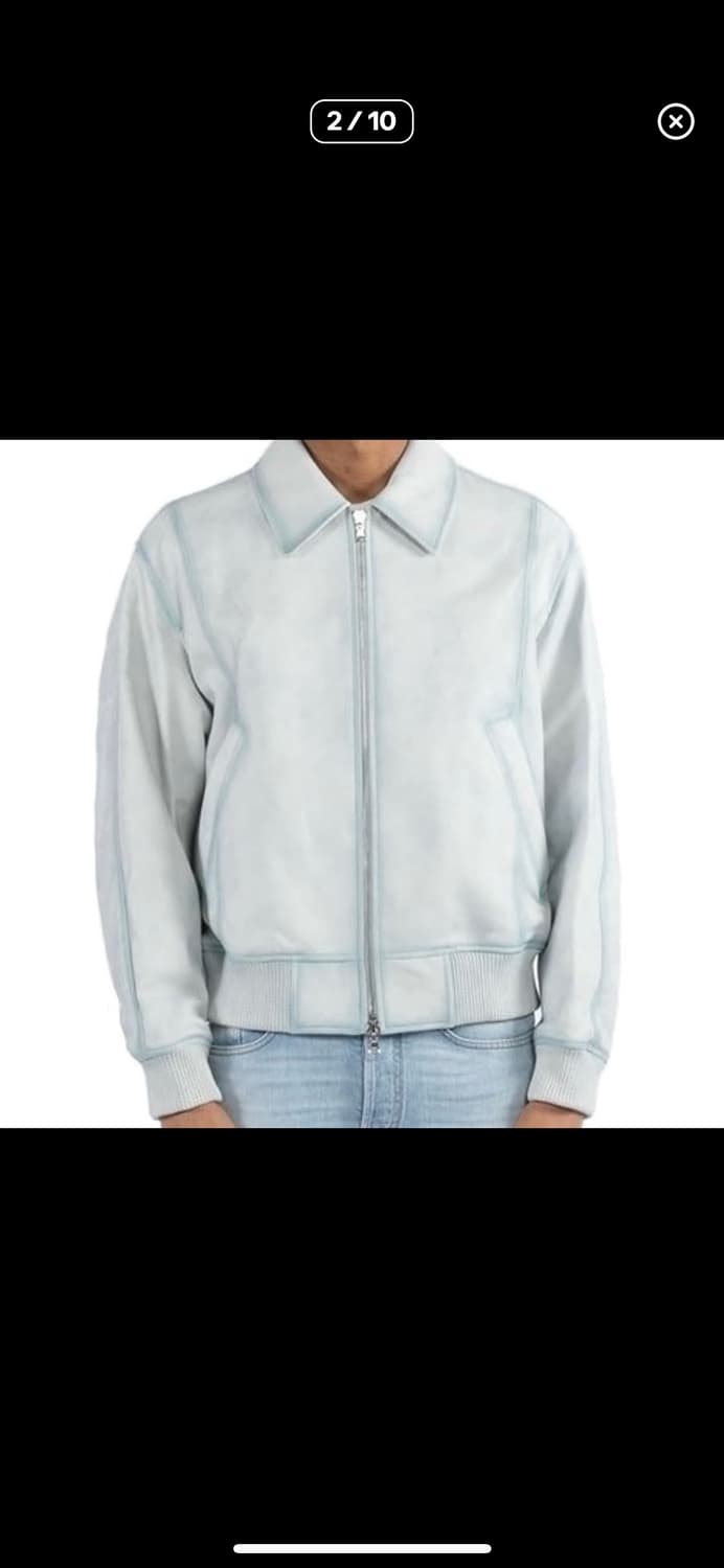 솔리드옴므 22ss 블루 레더 블루종 자켓 상품이미지3