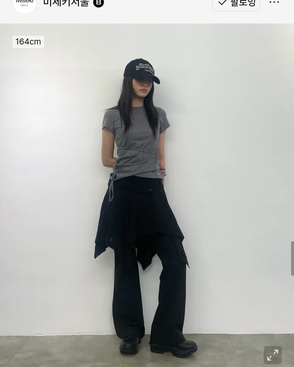 미세키서울 언발란스 미니 스커트 상품이미지8