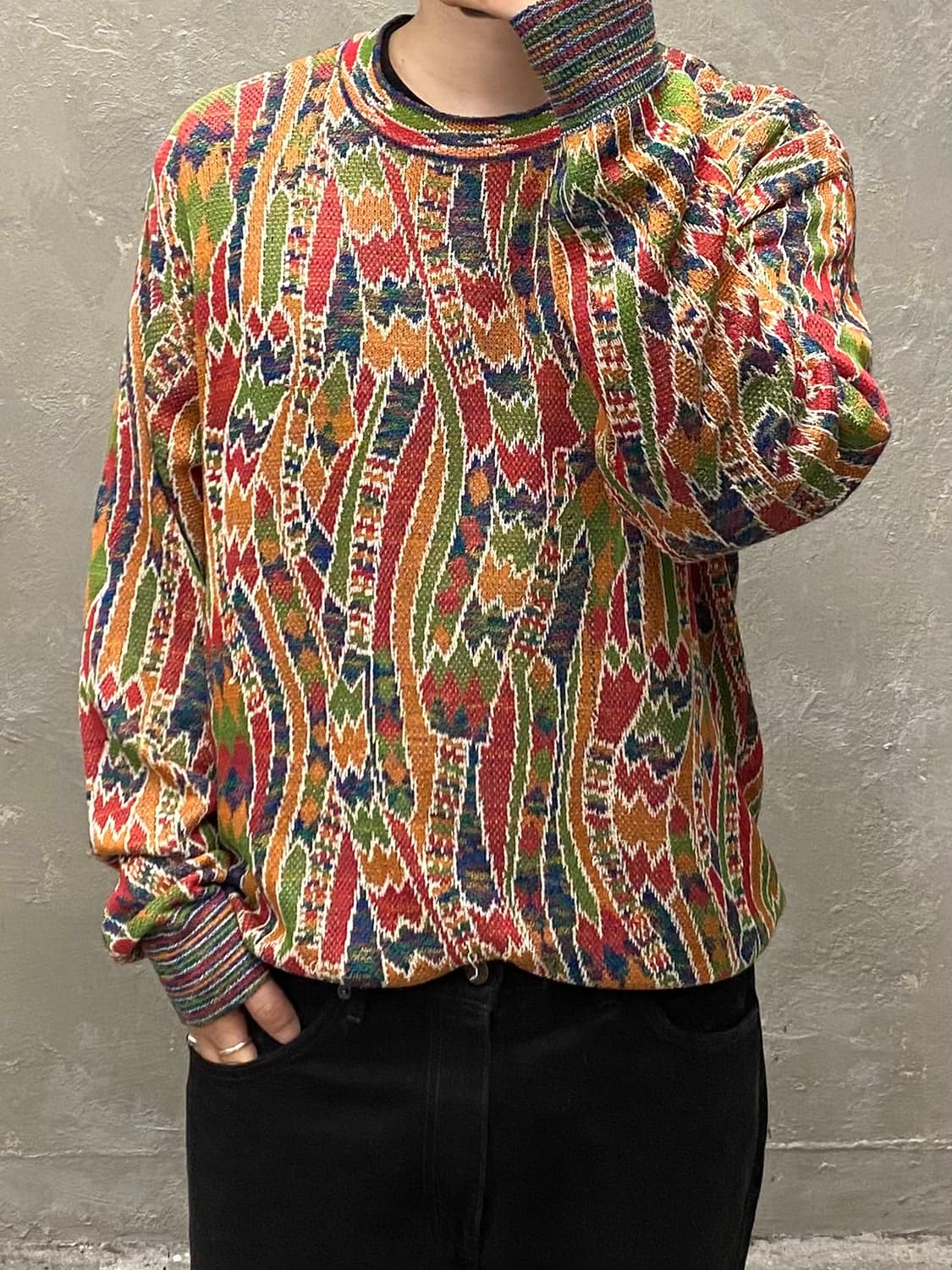 [48] 90s Missoni 미쏘니 이태리 메이드 에스닉 니트 상품이미지1