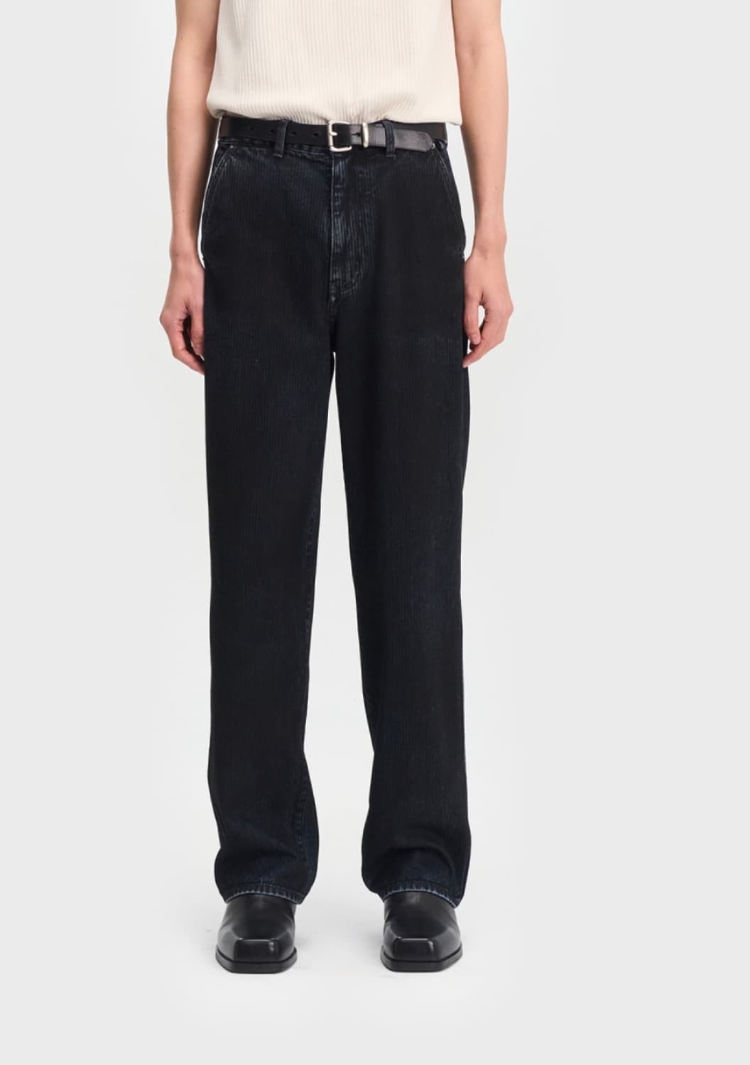 벨리에 트루 레귤러 데님 팬츠 - 페인티드 블랙 상품이미지4