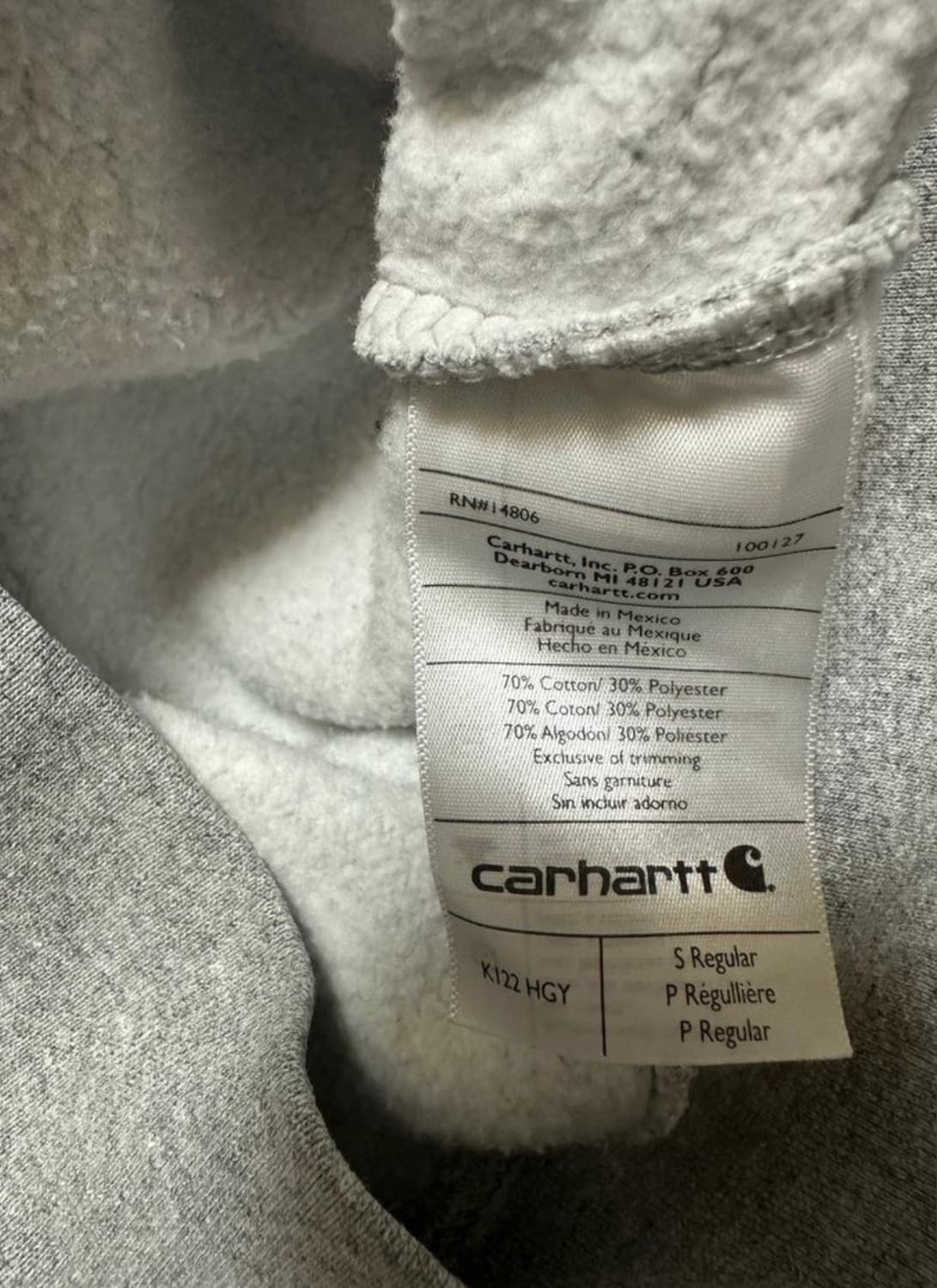 칼하트 기모후드집업 상품이미지7