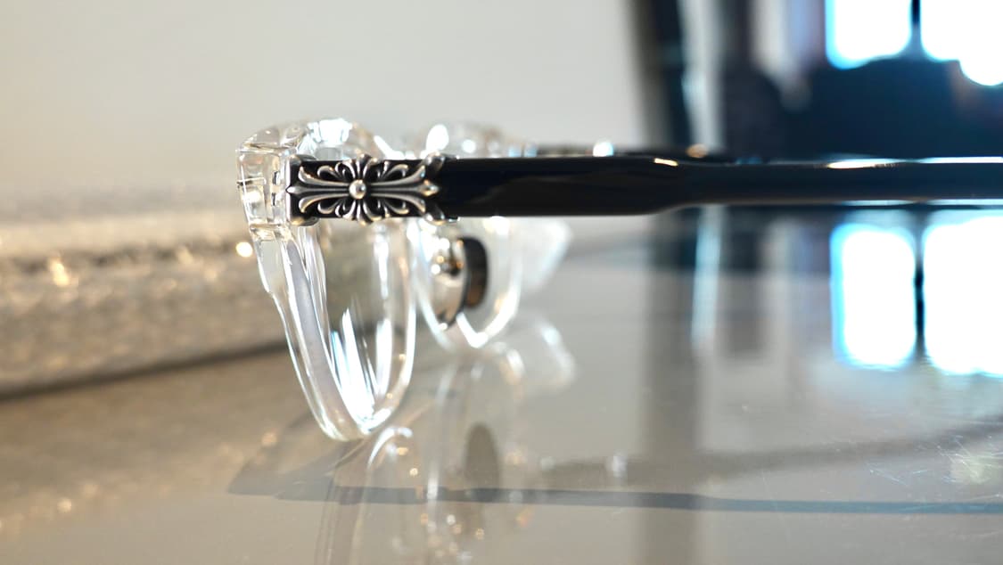 크롬하츠 로드시클 크리스탈 실버/블랙 안경 상품이미지1