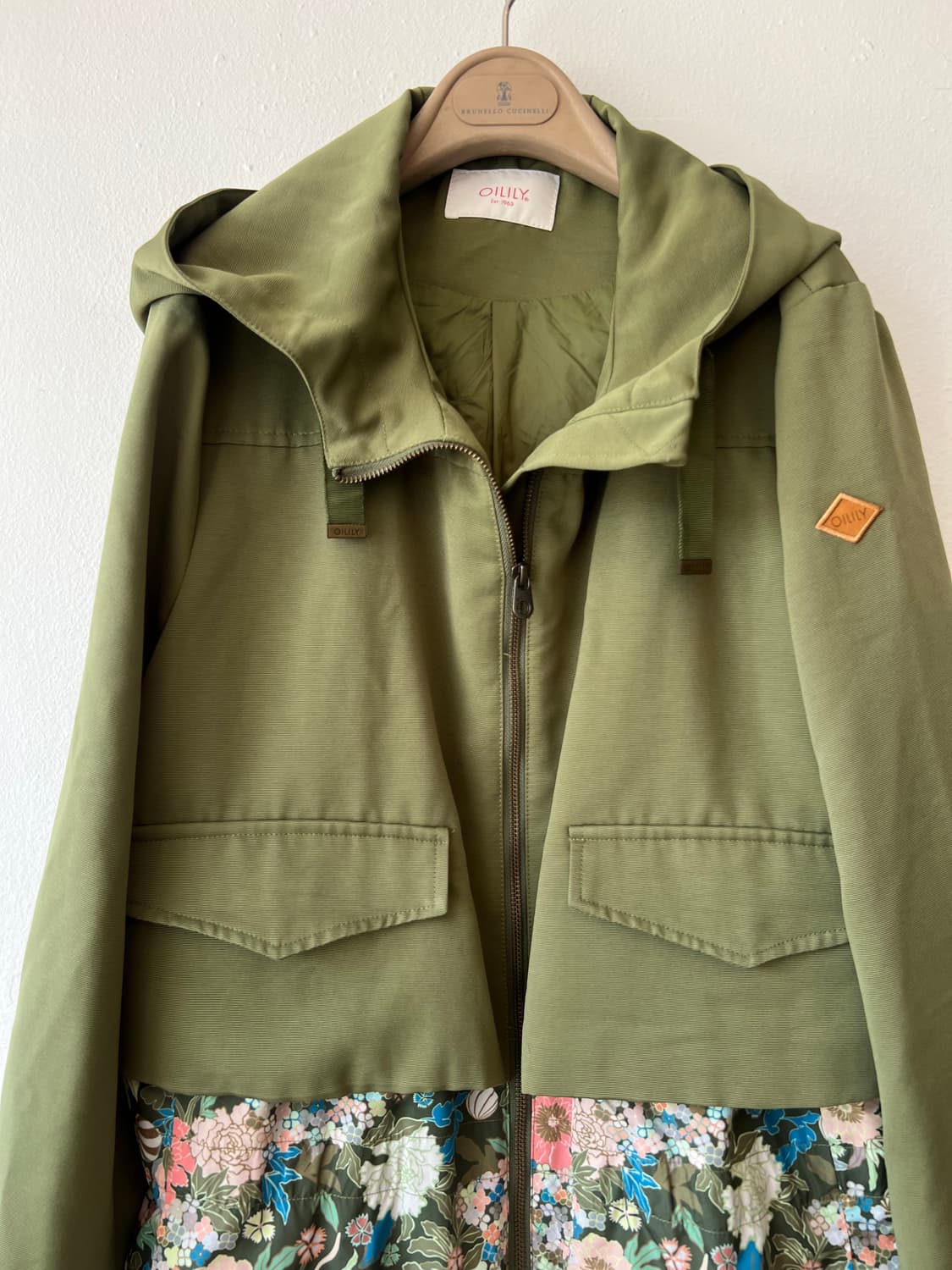 오일릴리 여성 카키 후드바람막이점퍼 간절기점퍼 상품이미지1