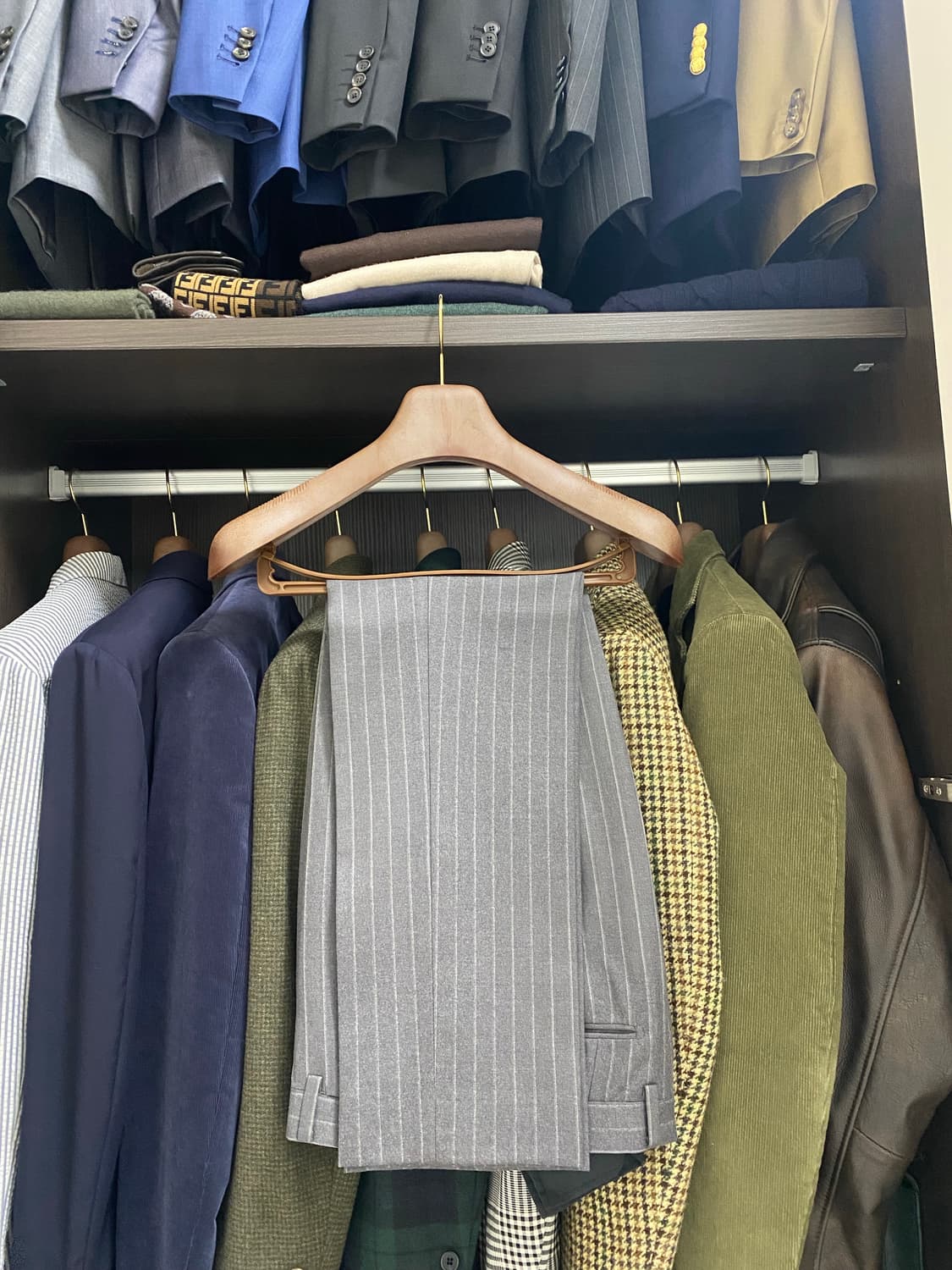 링자켓(Ring Jacket) 블랙라벨 그레이 스트라이프 수트(46) 상품이미지6