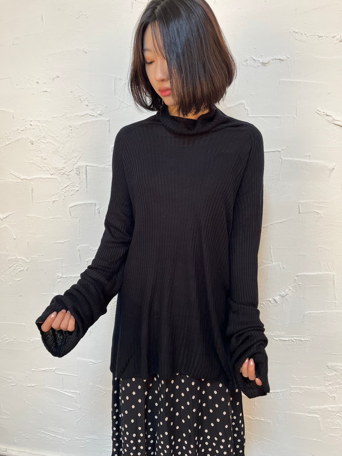 요지 야마모토 오버사이즈 터틀넥 스웨터 상품이미지3