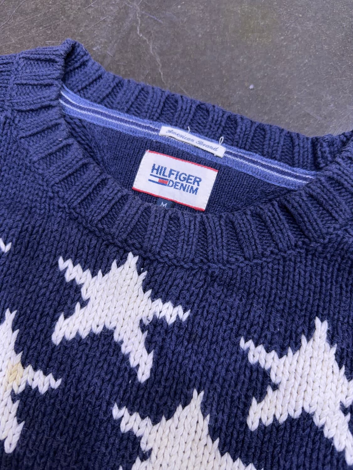타미힐피거 스타 성조기 니트 스웨터 M 상품이미지3