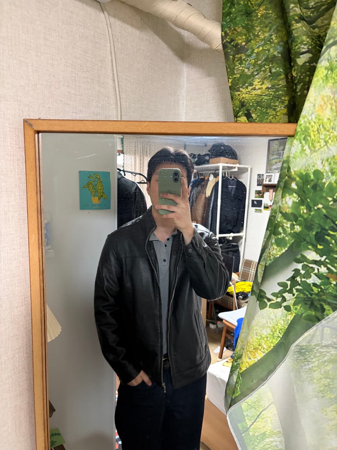 L) 00s 빈티지 램스킨 양가죽 자켓  상품이미지3