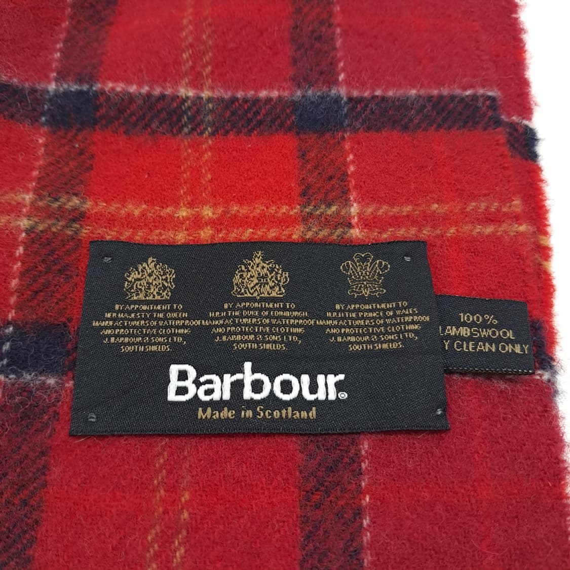 MX308 바버 레드 타탄체크 램스울 목도리 머플러 상품이미지5