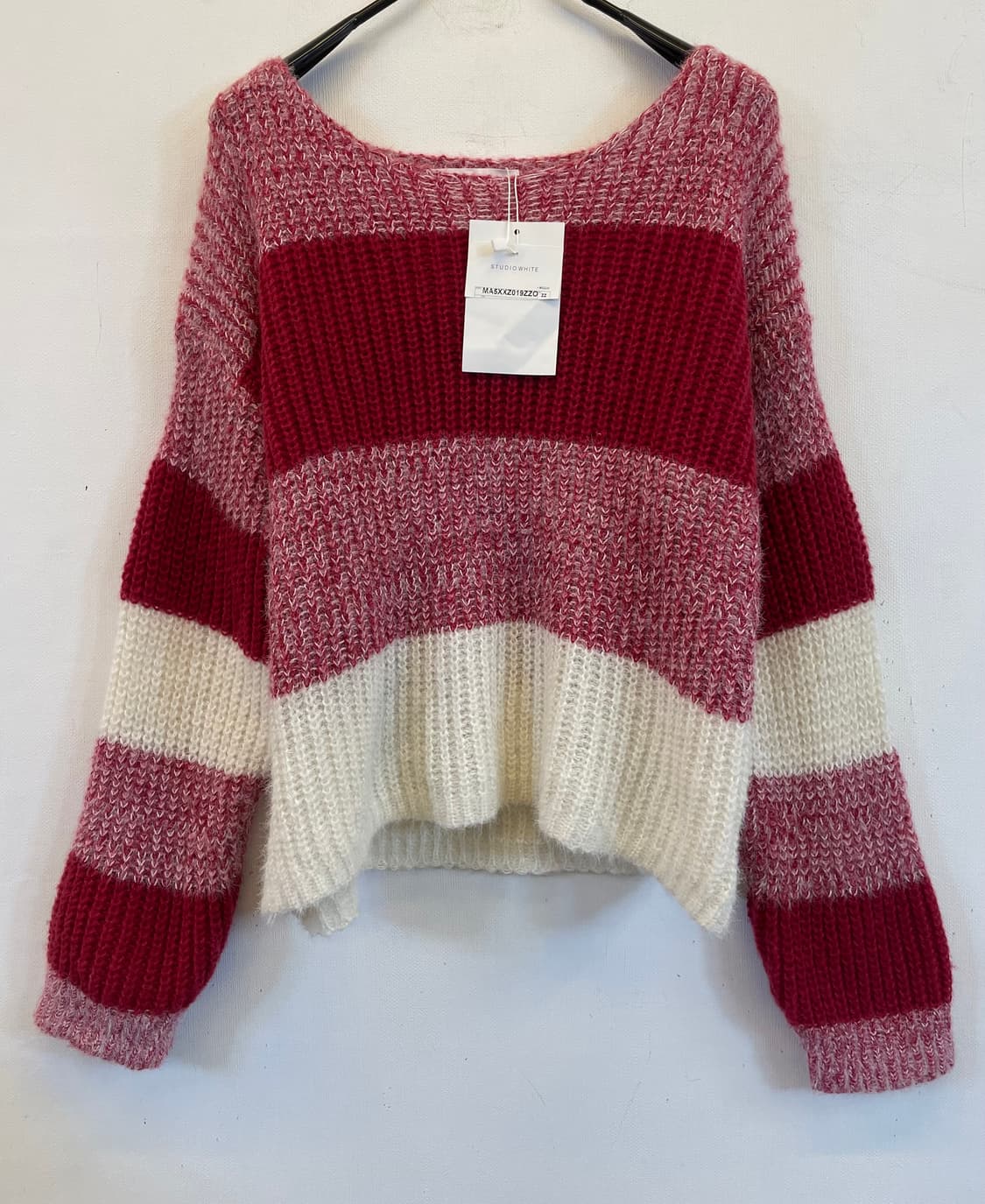 니트새상품:) 크리스마스룩니트 단가라빨간레드니트 데이트룩연말룩 상품이미지1