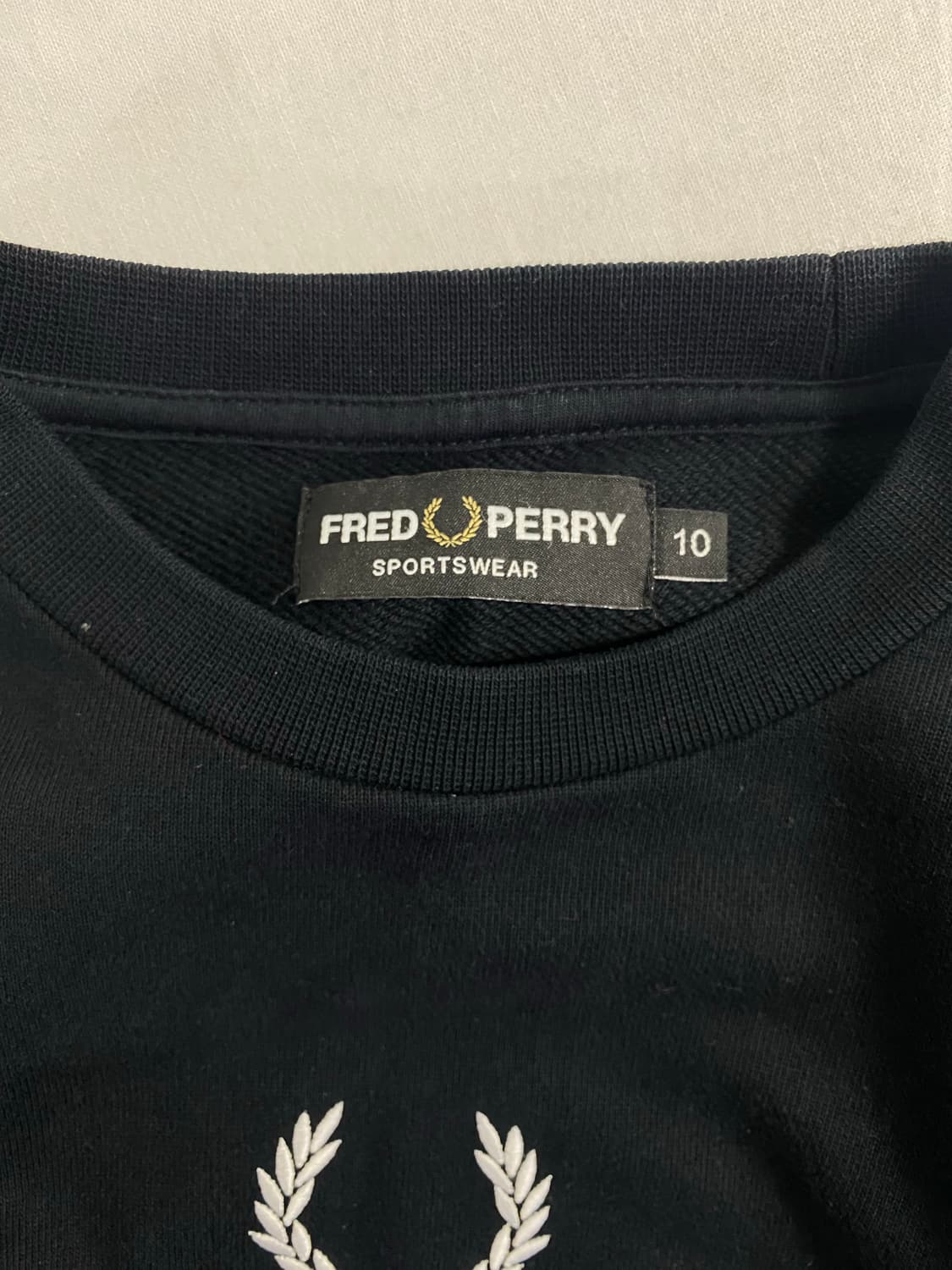 프레드페리 블랙 스웻셔츠 맨투맨 S <582> 상품이미지3