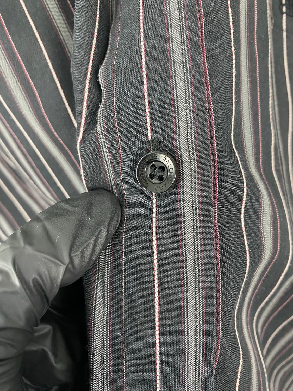 발렌시아가 90s bb로고 스트라이프 셔츠 L 상품이미지4