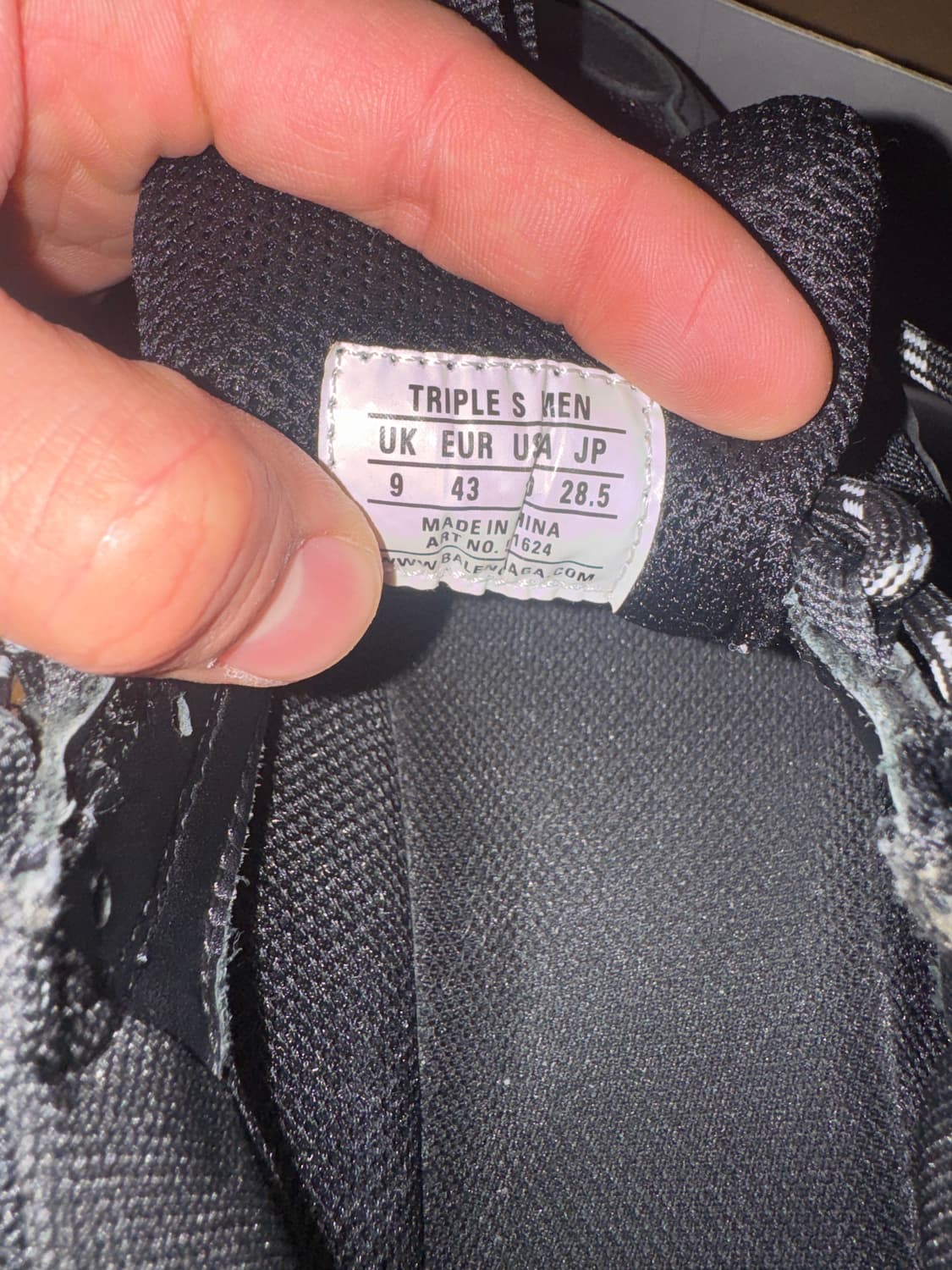 발렌시아가 트리플S 더티블랙 43 상품이미지6