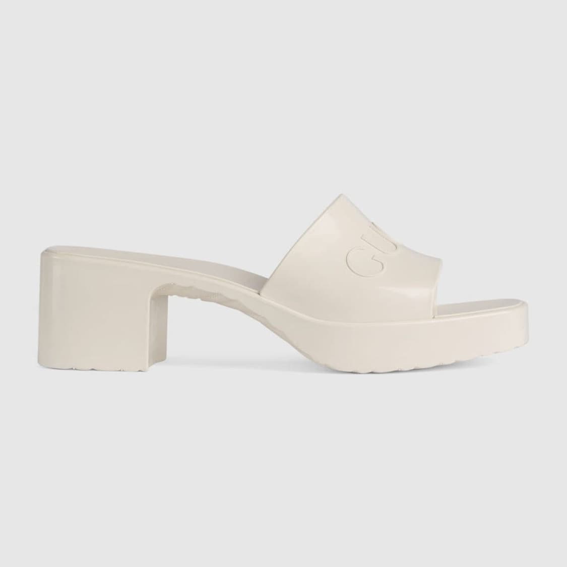 구찌 GUCCI 러버 슬라이드 샌들 화이트 (245-250) 상품이미지2