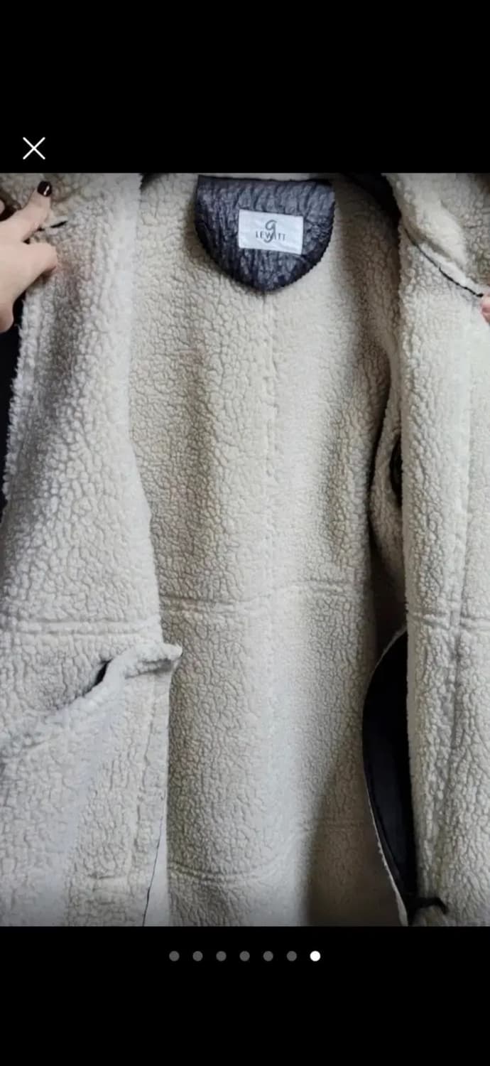 르윗 가죽 롱 무스탕 상품이미지5