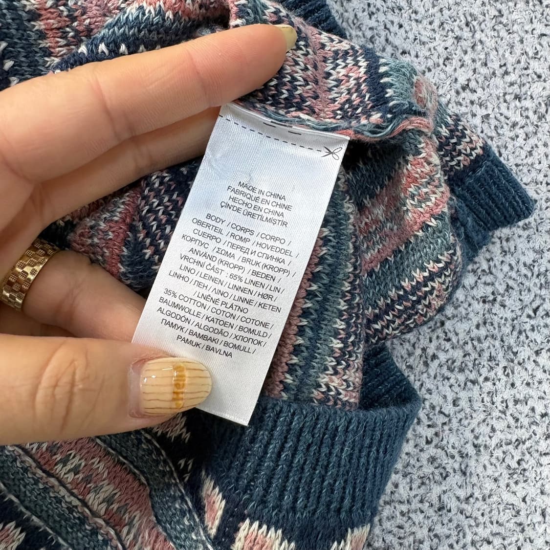 S 로렌 랄프로렌 페어아일 반팔 니트 0428J 상품이미지5