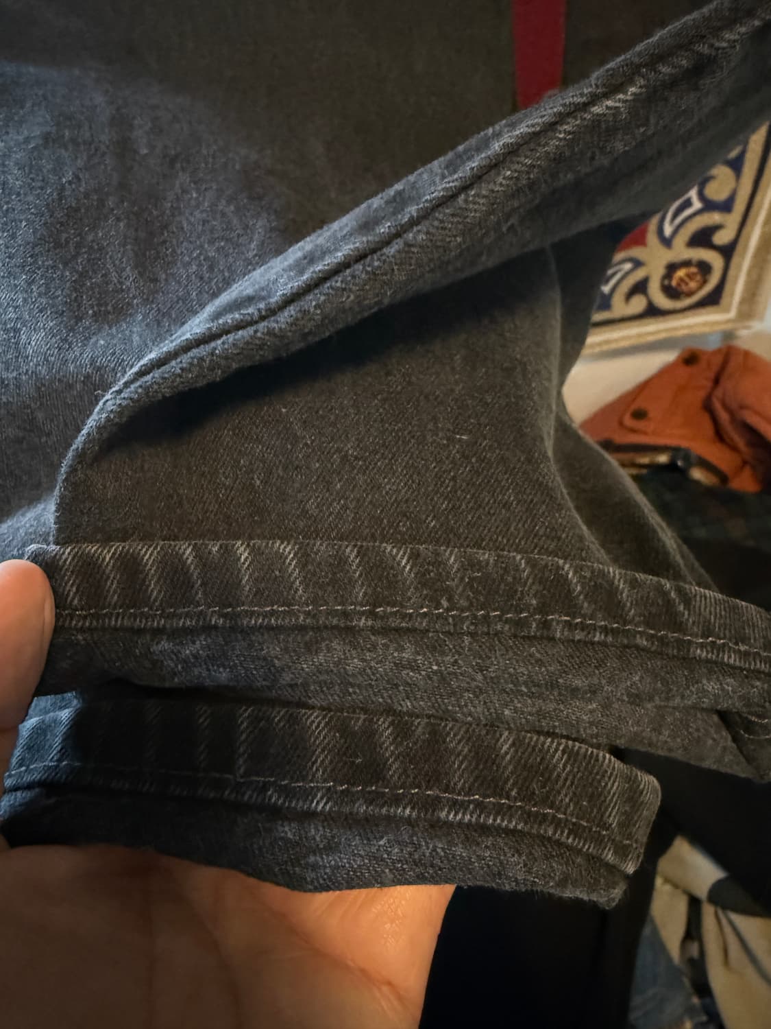 리바이스 90s 미제 550 흑청 40/32 지퍼플라이 상품이미지8