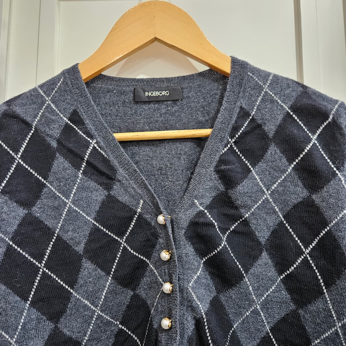 INCEBORG  아가일 가디건 상품이미지2