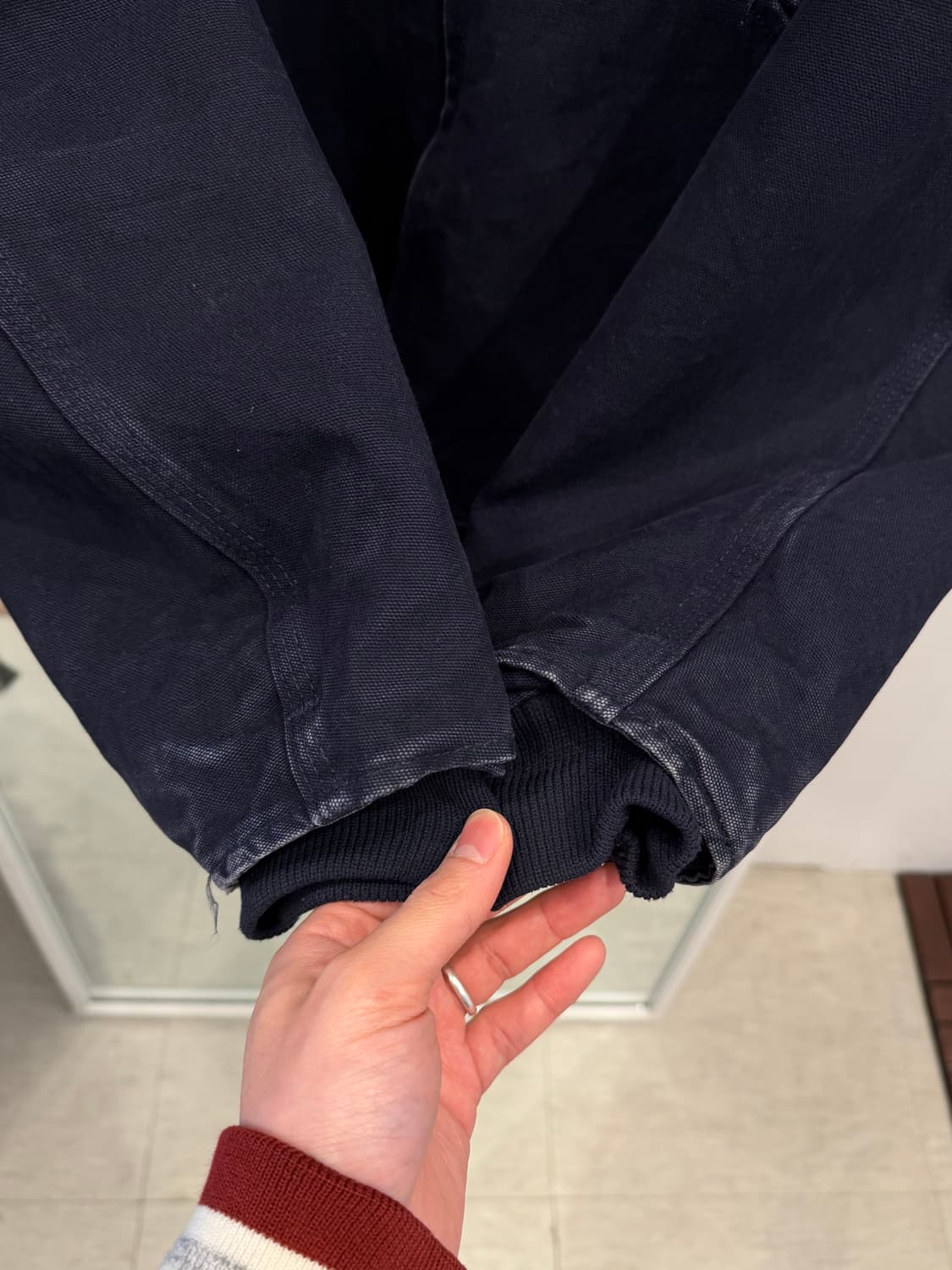 00s Carhartt 칼하트 덕 액티브 쉐르파 후드 워크 자켓 상품이미지5