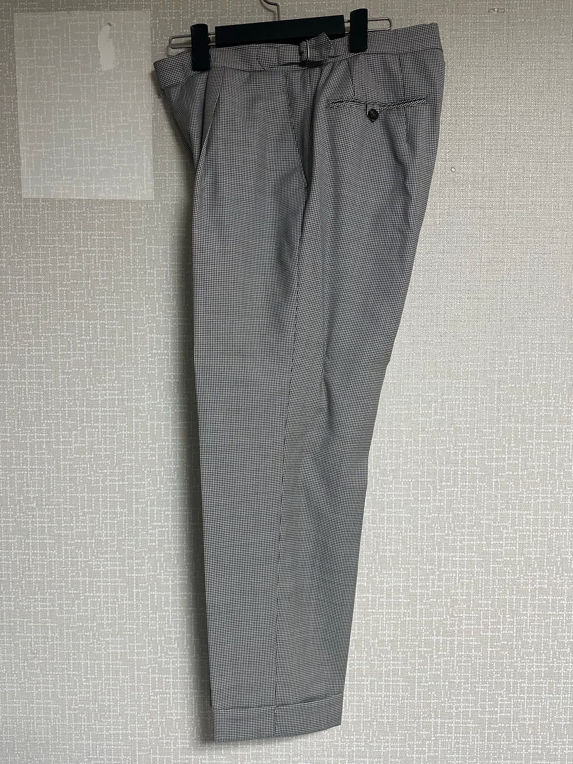 수제맞춤정장.도멜원단 하운드투스슈트 상의,하의,베스트 풀세트 상품이미지8