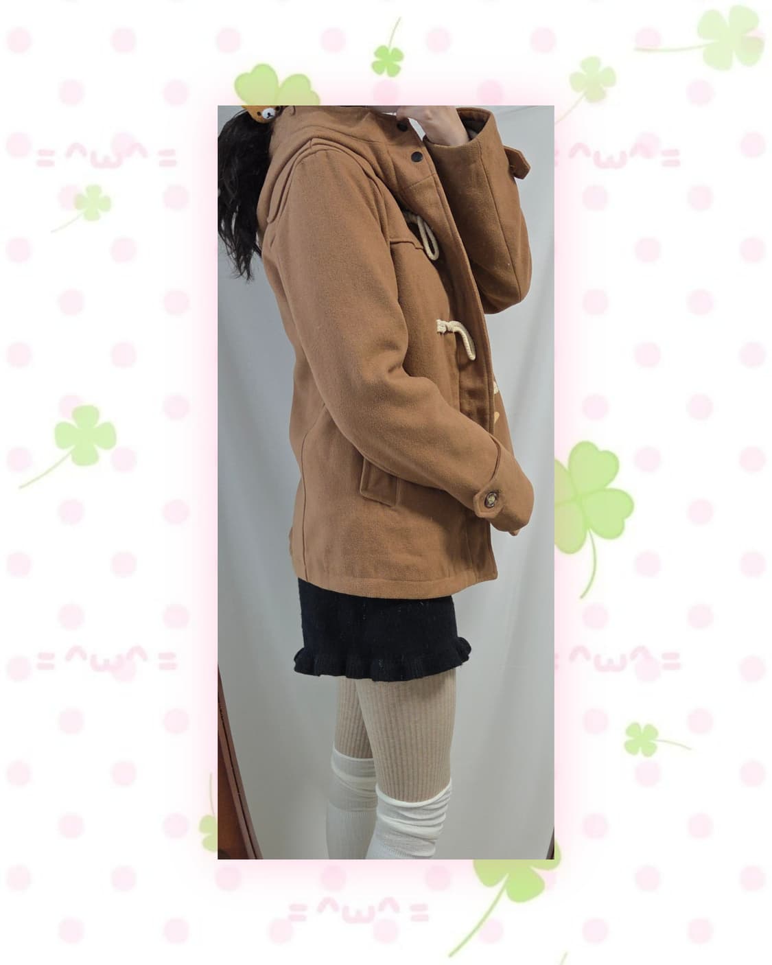 BROWNY 카멜 더플 떡볶이 코트 상품이미지3