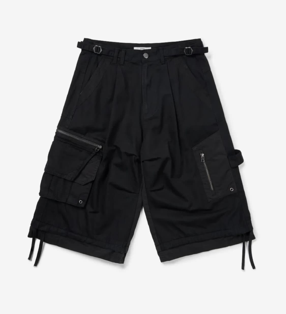 LAYERED CARGO BERMUDA SHORTS 2.0 (BLACK) 상품이미지1