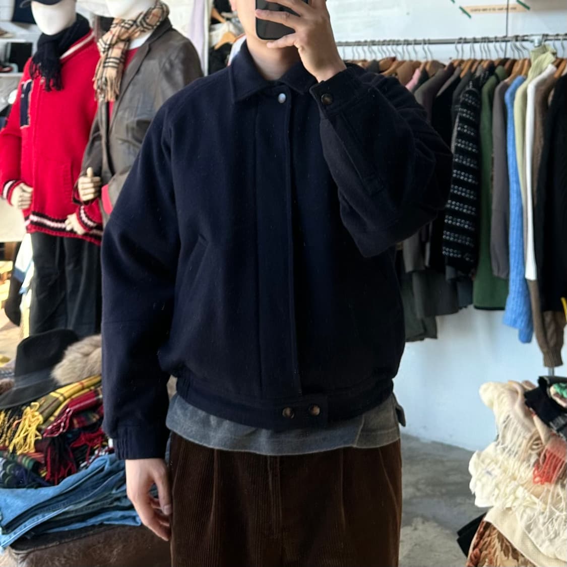 (착용컷) MUNSINGWEAR 모직 블루종 (남성용 98-100) 상품이미지3