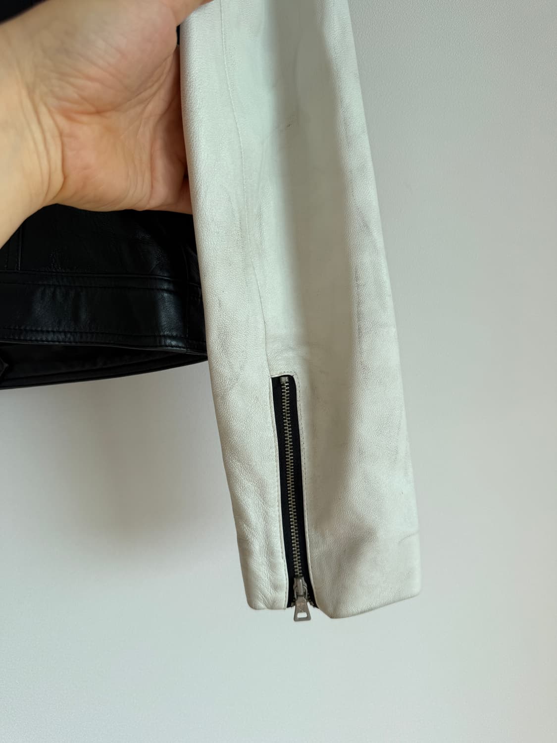 Pre owned 레더 레이싱 자켓(얼룩 확인) 상품이미지8