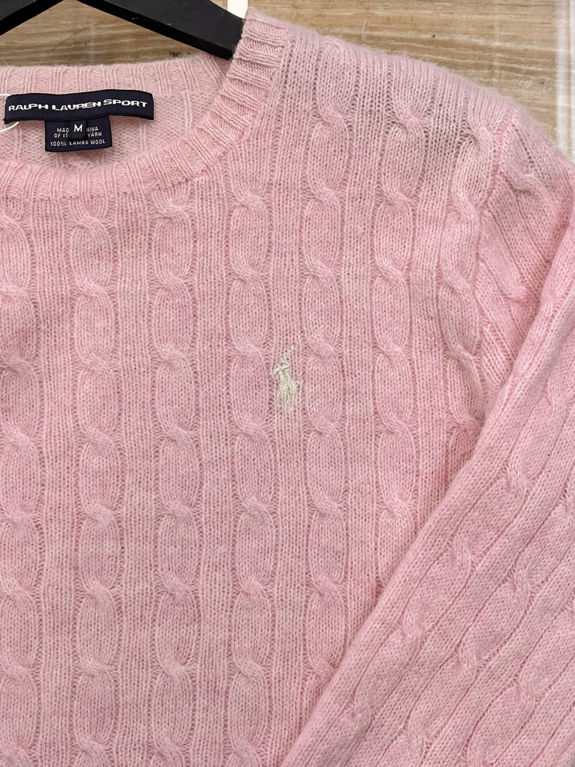 폴로 랄프 로렌 핑크 케이블 스웨터 상품이미지4