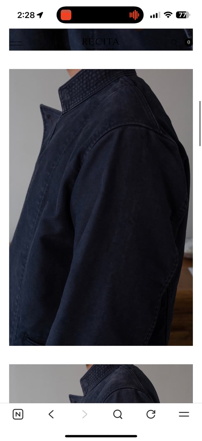 레시타 빈티지 몰스킨 쉐프 자켓 s 상품이미지6