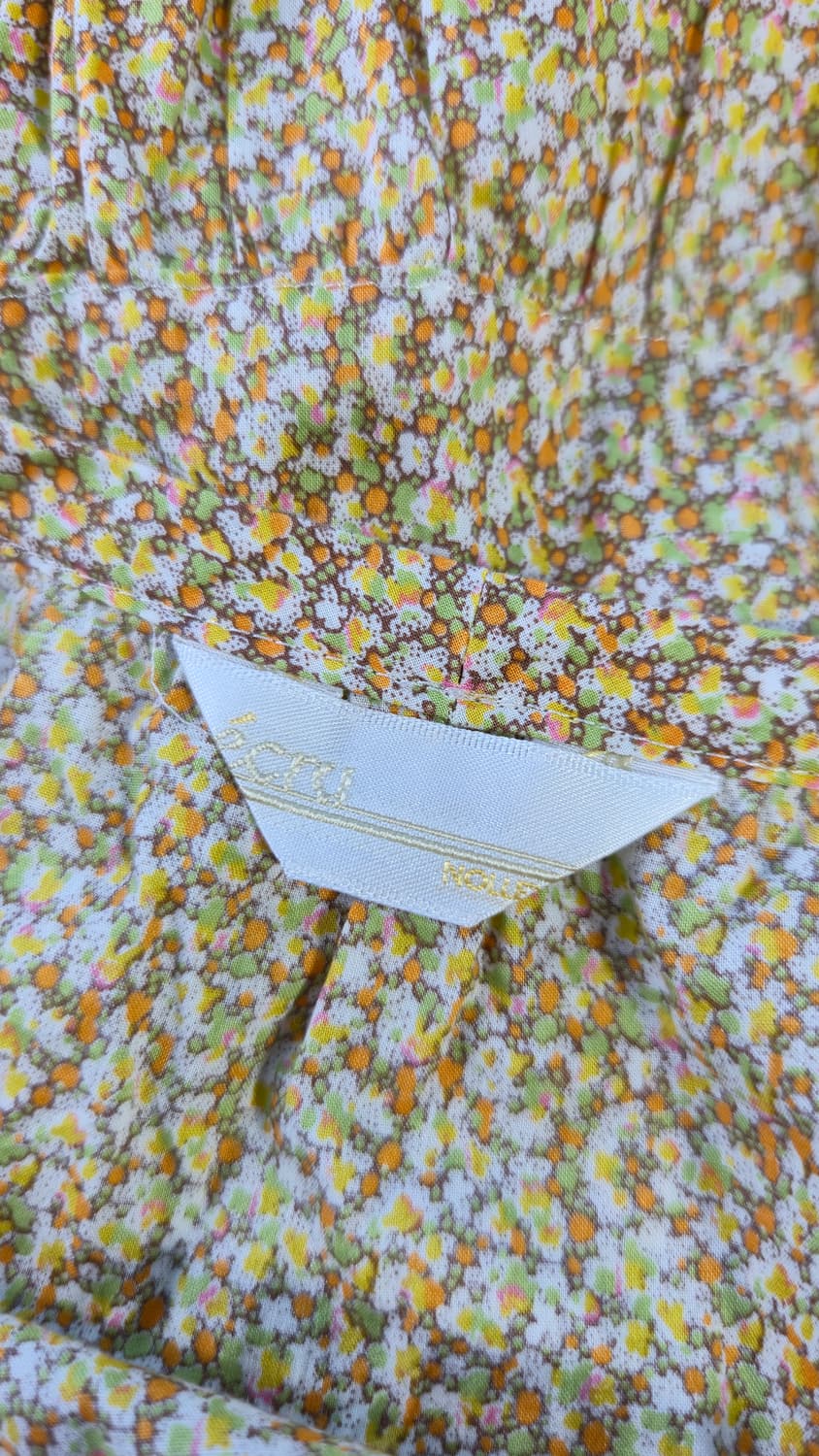 잔꽃 나시 원피스 38 옐로우 면 캉캉 미니 dress 상품이미지4