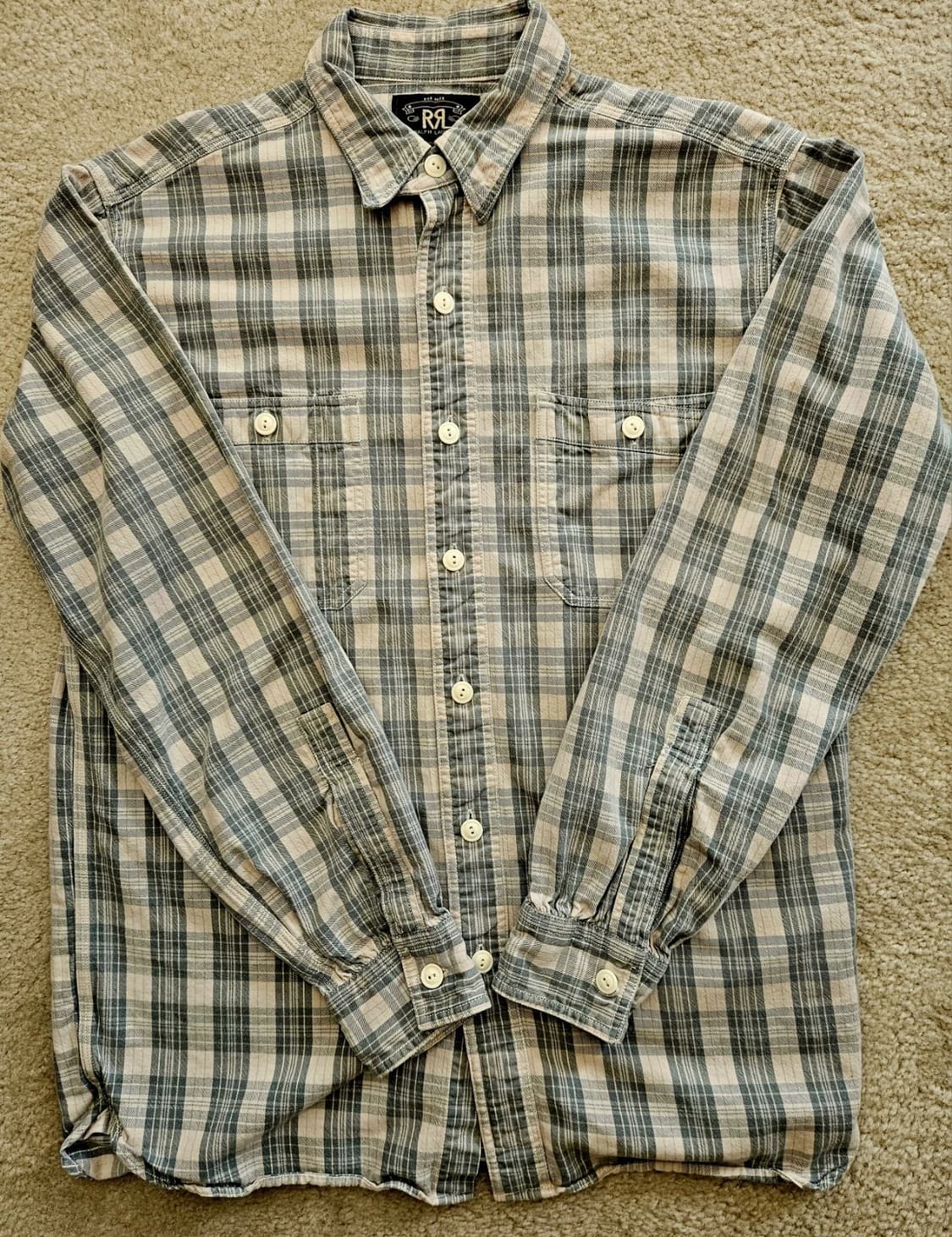 RRL 더블알엘 플레이드 트윌 워크셔츠 상품이미지1