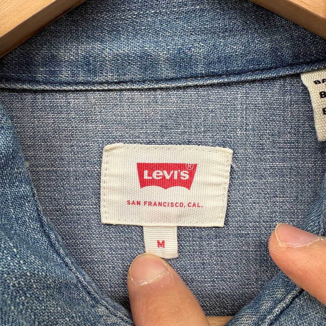 리바이스 데님 웨스턴 셔츠 청남방 남성M 상품이미지3