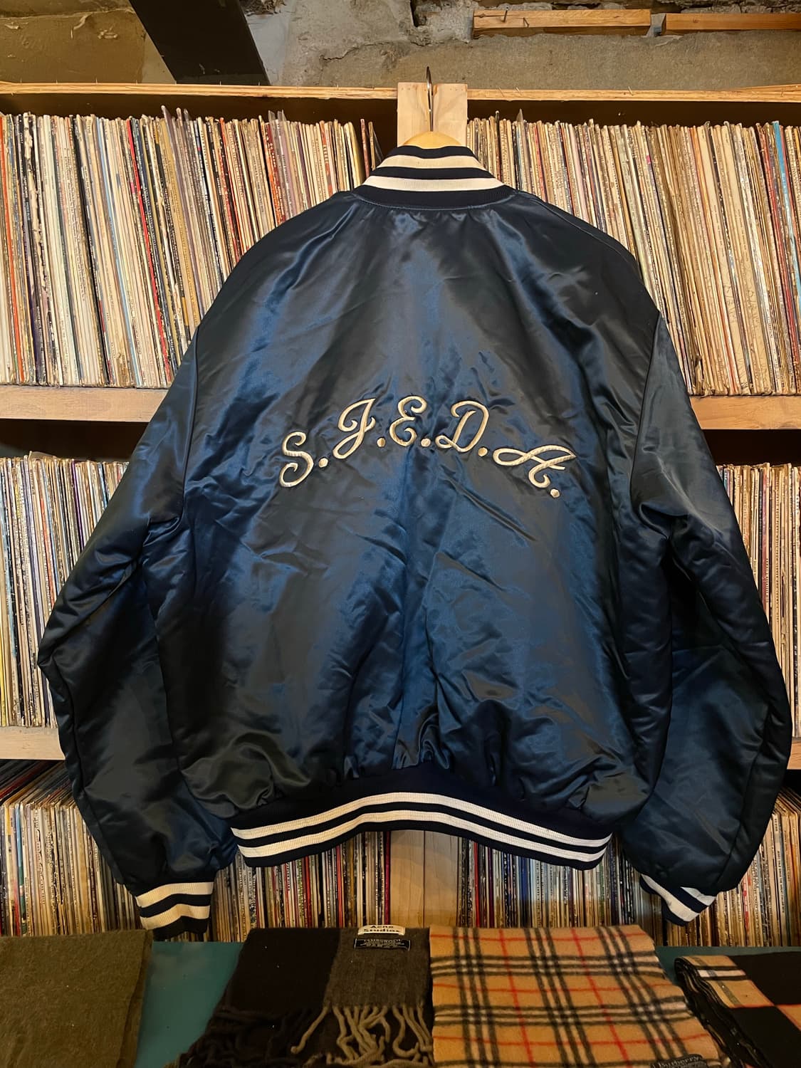 USA vtg 레터링 다크네이비 바시티 자켓 상품이미지7