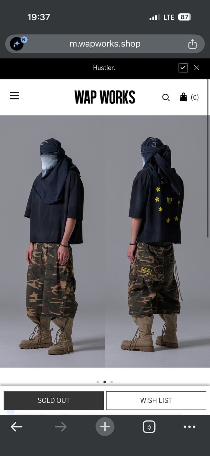 Wapworks W088 Easy 3T work bermuda pants 상품이미지3