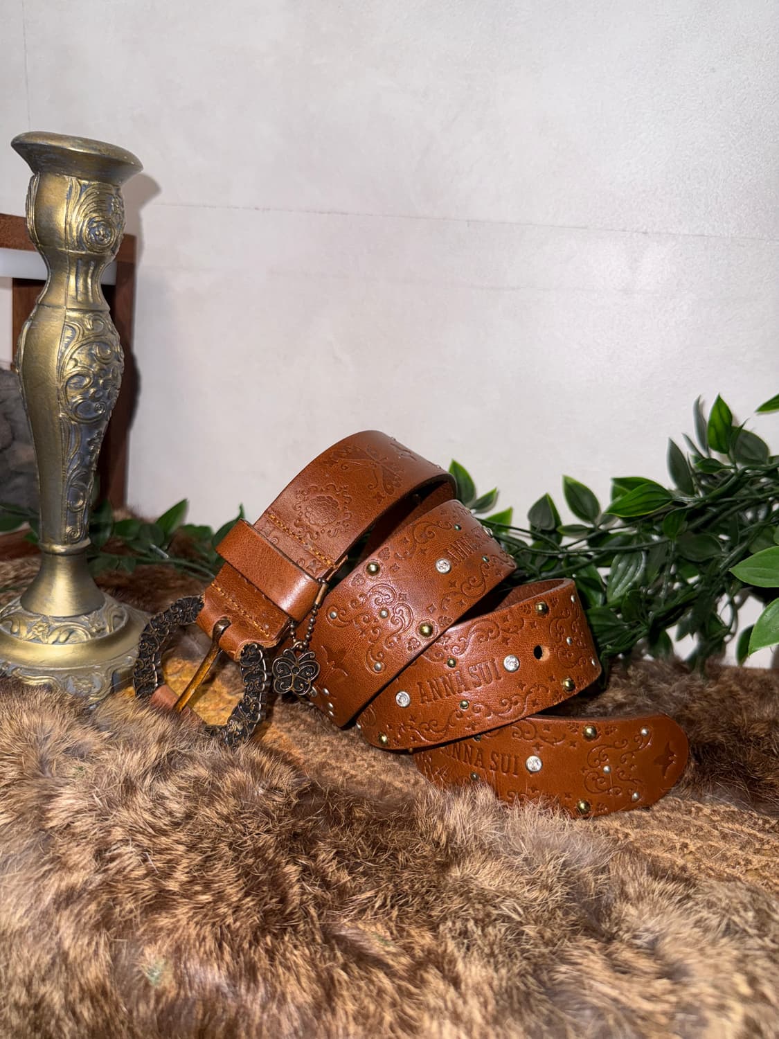 Anna Sui brown fairy butterfly belt 상품이미지3