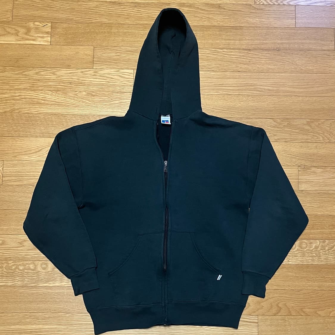 [L] 90s 빈티지 러셀 후드집업 블랙 상품이미지2