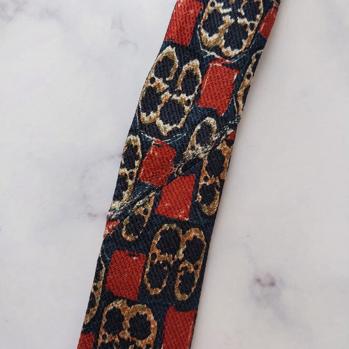 웅가로 실크 블랙 와인 패턴 넥타이 9.7cm A등급 K2531 상품이미지9