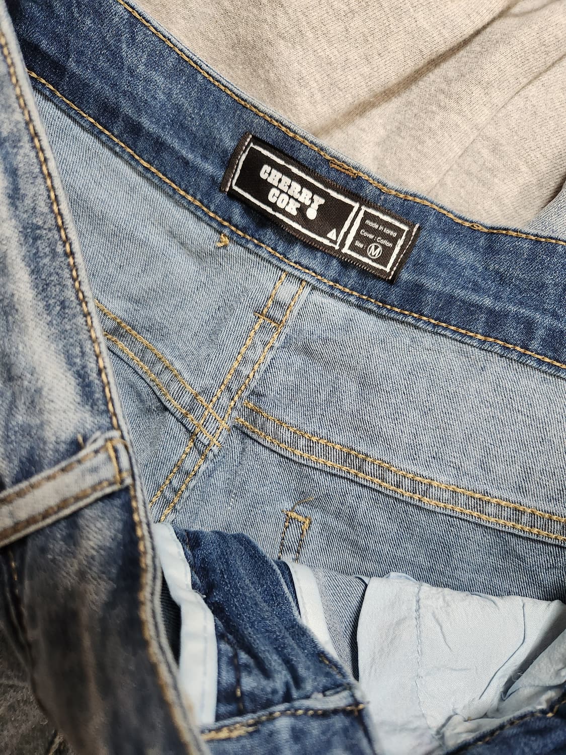 여름용 데미지 워싱 레터링 청바지 M(28~30) 상품이미지4