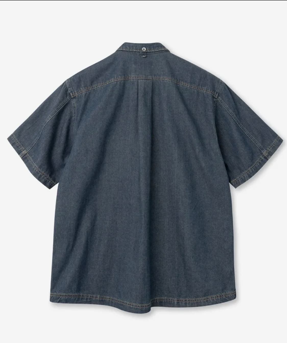 [XL] 밀로아카이브 투 포켓 데님 하프 셔츠 [페이드 블루] 상품이미지7