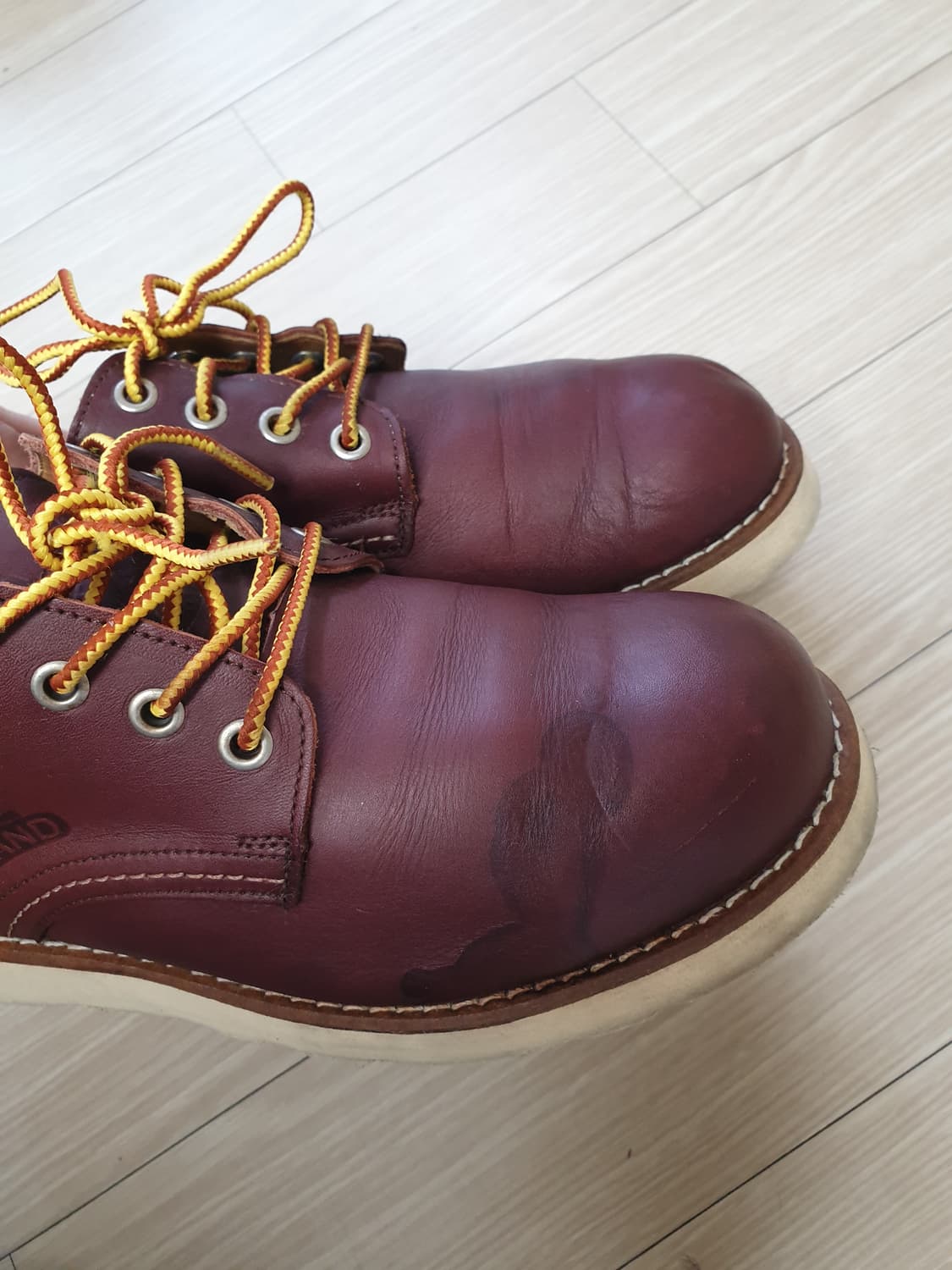 보트아일랜드 레드 브라운 가죽 캐주얼화(280) 상품이미지4