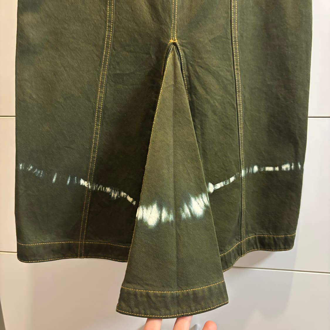 마르니 Marni 카키올리브 미디 타이다이 미디스커트 상품이미지5