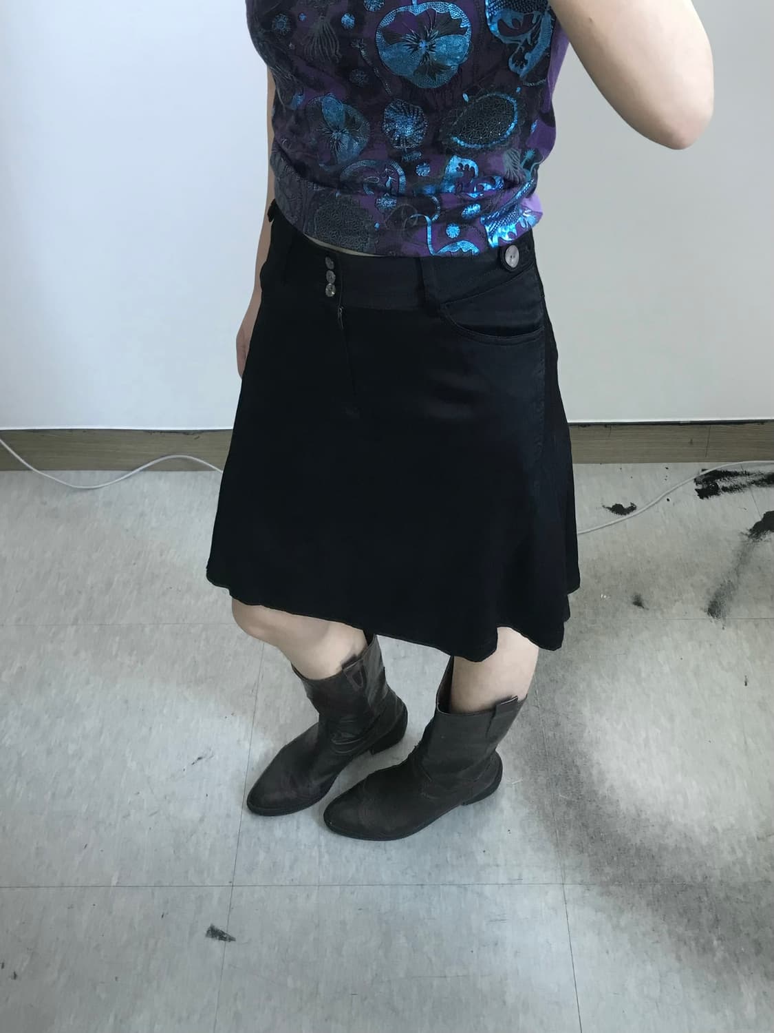 빈티지 새틴 스커트 상품이미지2