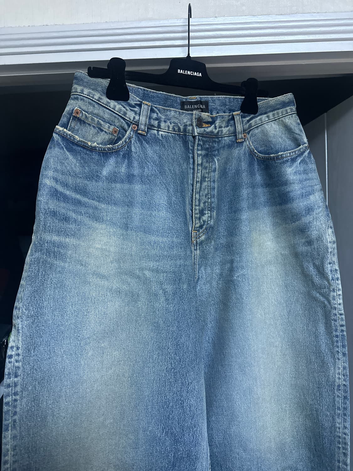 [S] 발렌시아가 코티드 라지배기 데님 팬츠 상품이미지2