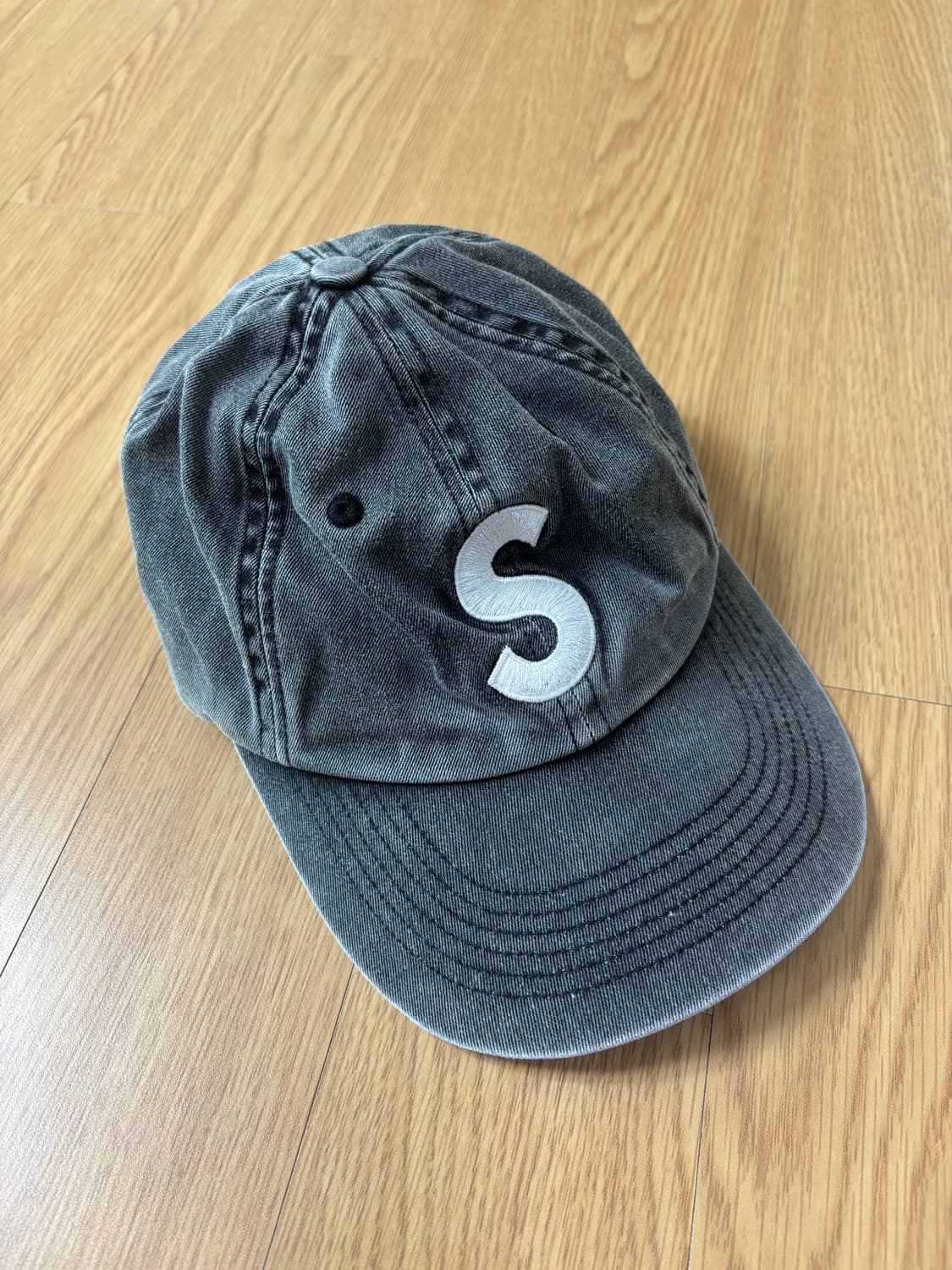 슈프림 피그먼트 프린트 s로고 6패널 캡 모자 블랙 상품이미지1