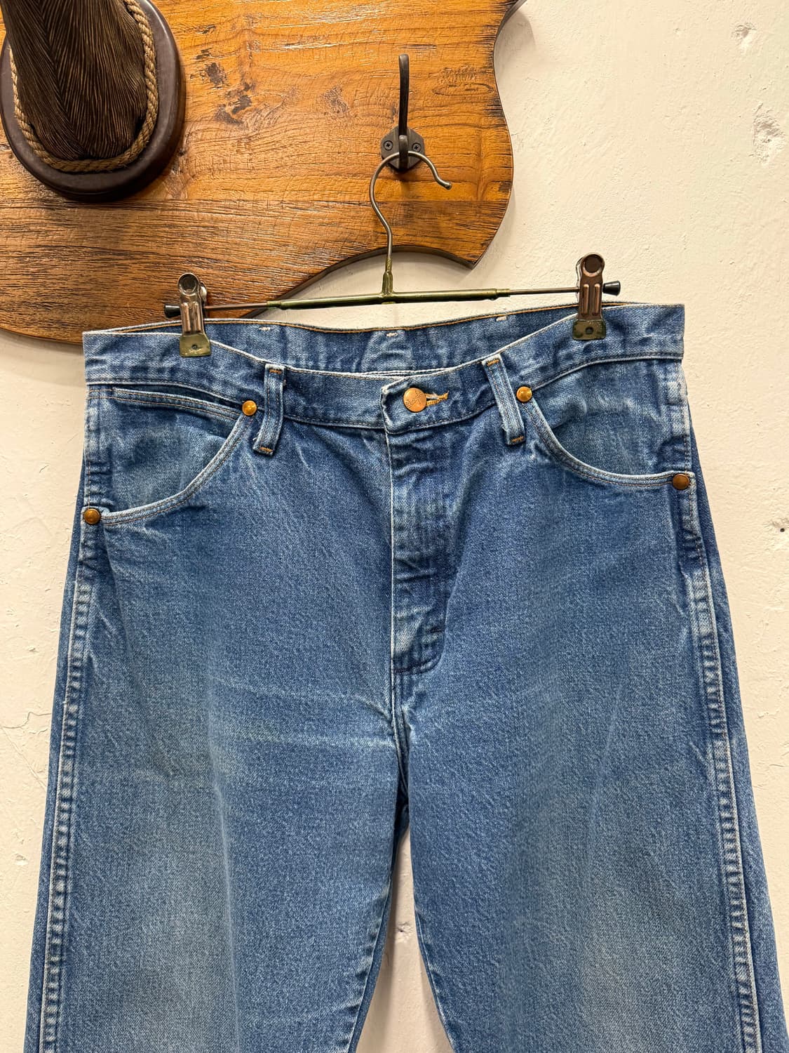 31.5) 90s USA Wrangler Mid Blue Regular  상품이미지6